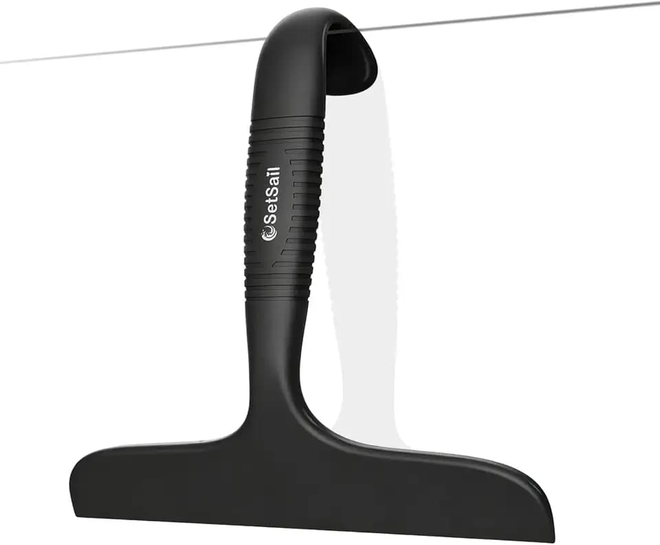 SetSail Shower Squeegee for Glass Doors,One-piece All Silicone Squeegee