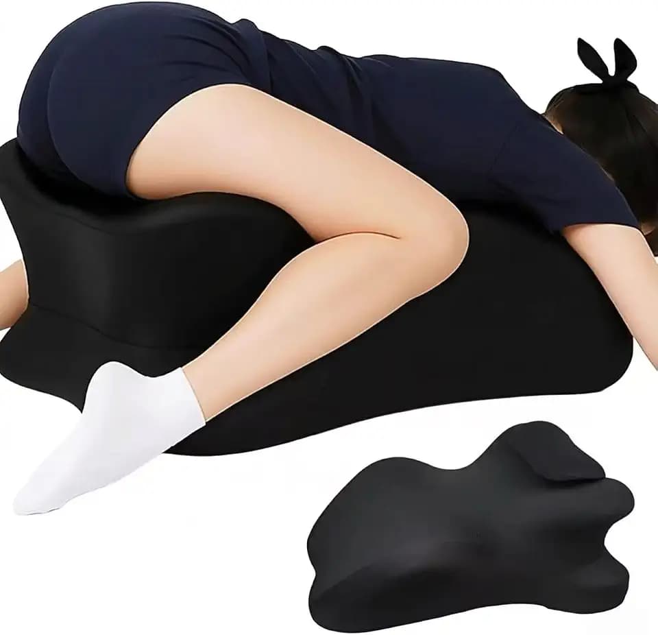 Ergonomic Memory Foam Wedge Pillow with 27° Tilt Support