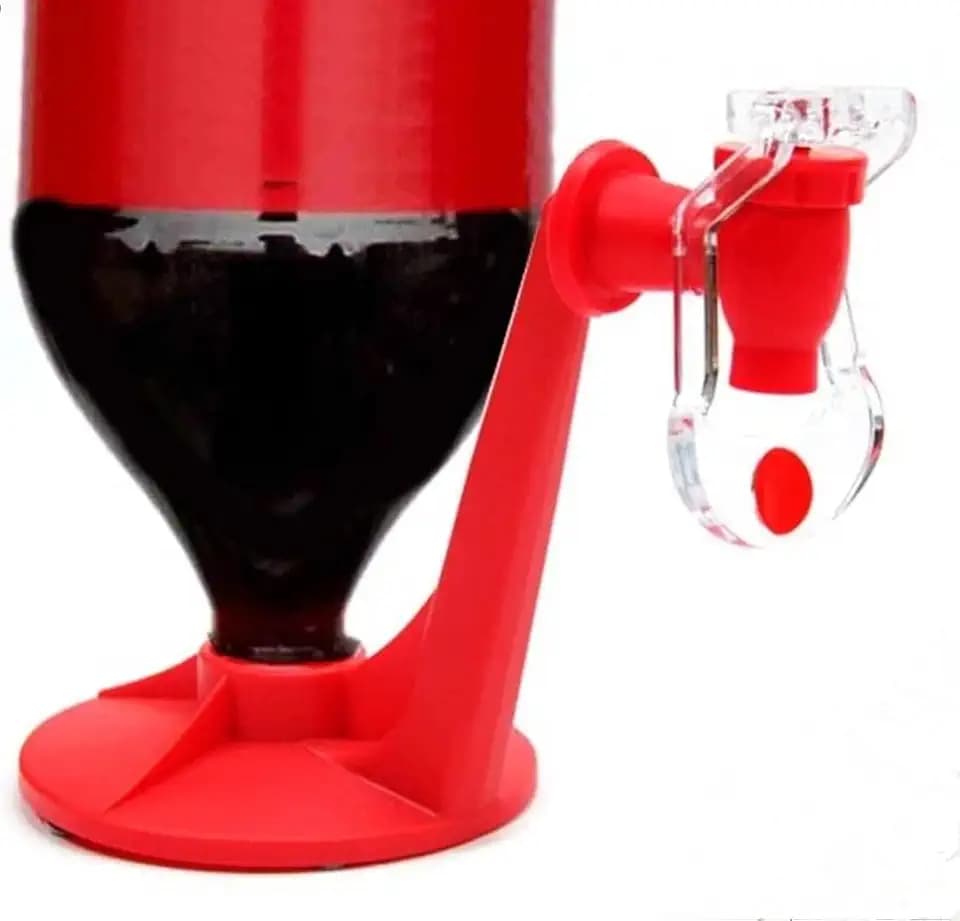 2 Liter Beverage Dispenser, 2 Liter Soda Dispenser for Fridge Coke Drink Dispenser Party Bar, Red