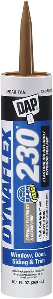 DAP Dynaflex 230 Premium Elastomeric Sealant, Cedar Tan, 10.1 Oz (7079818412)