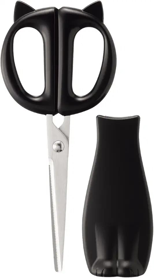 Kai Corporation DH2721 Kitchen Scissors, Nyammy with Case, Made in Japan