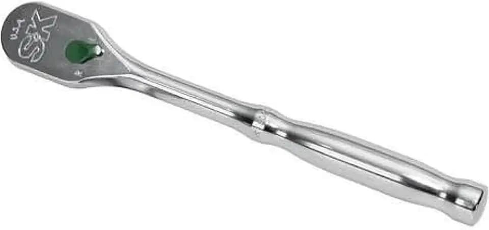 SK Tools USA 3/8" Drive, 8" Long, LP90 Chrome Teardrop Ratchet, 80200