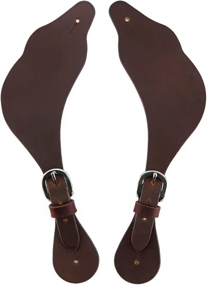 Jeereal Leather Western Spur Straps for Cowboy, Adjustable Single Ply Spur Straps