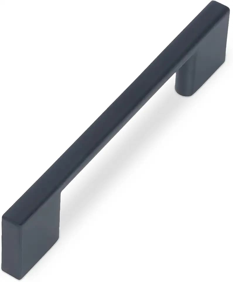 10 Pack 3-3/4 Inch(96mm) Cabinet Pulls Matte Black Kitchen Cabinet Handles Zinc Alloy Drawer Pulls Solid Cabinet Hardware
