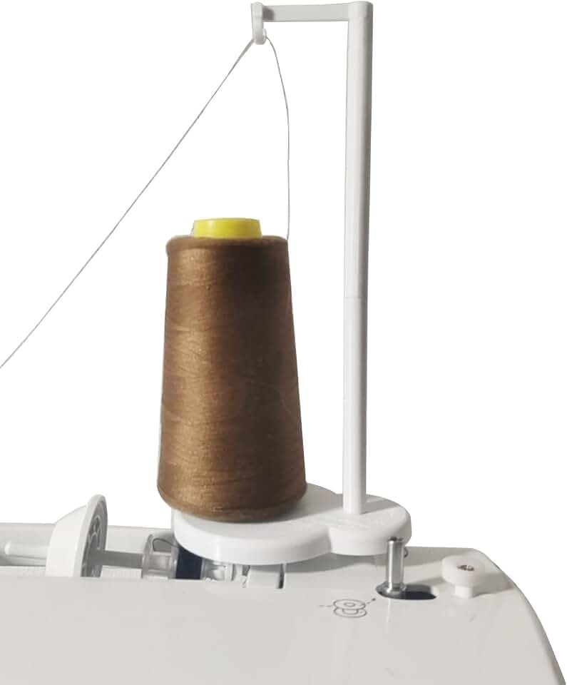 Bear Shaped Thread Stand Spool Holder for Sewing Machine Embroidery (White)