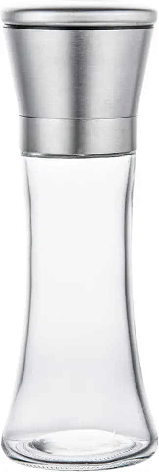 Restaurantware-Vetri 6.3 Ounce Kitchen Salt And Pepper Shaker, 1 Table Salt Shaker With Lid - Clear Finish, Glass Pepper Dispenser, Refillable, Diswashable