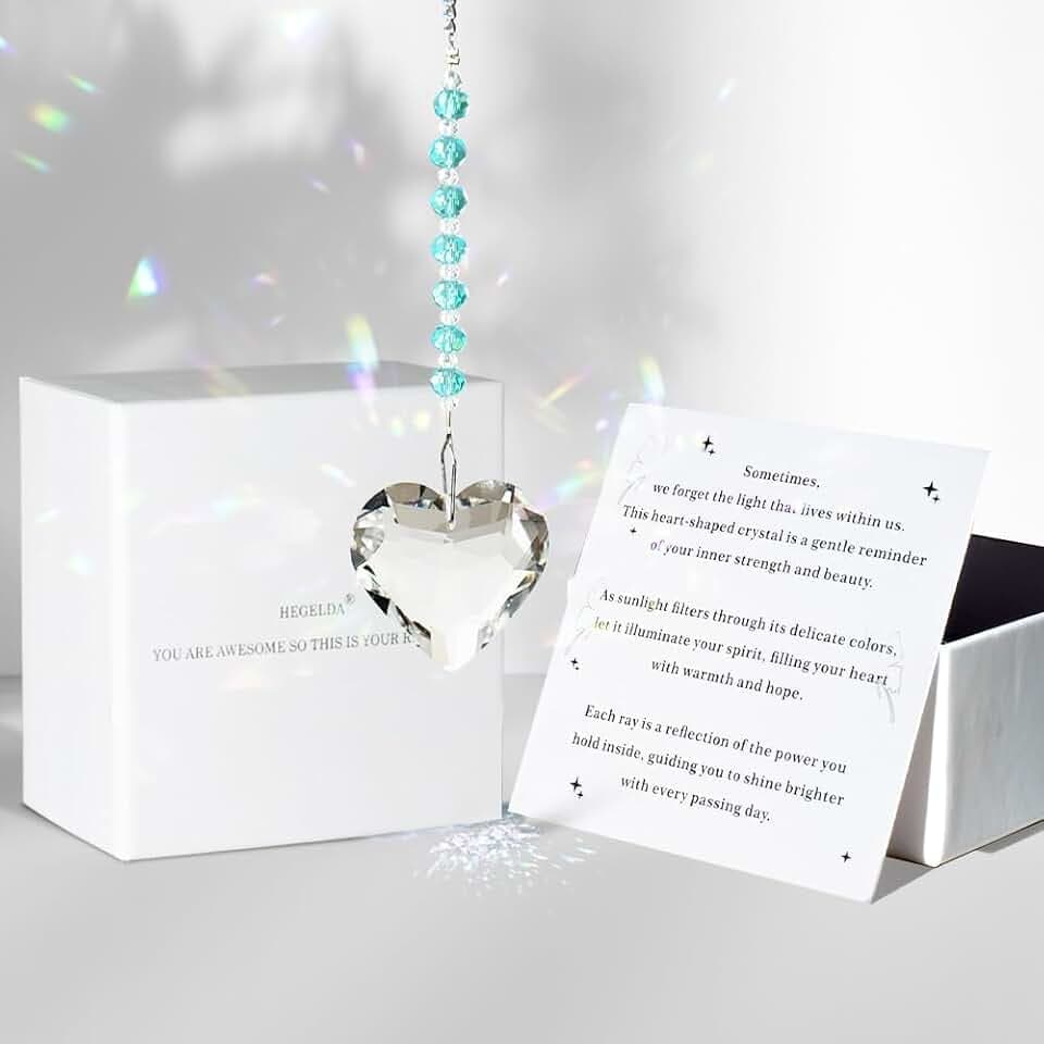Hegelda Blue Birthday Gifts for Women Friendship Crystals Suncacther
