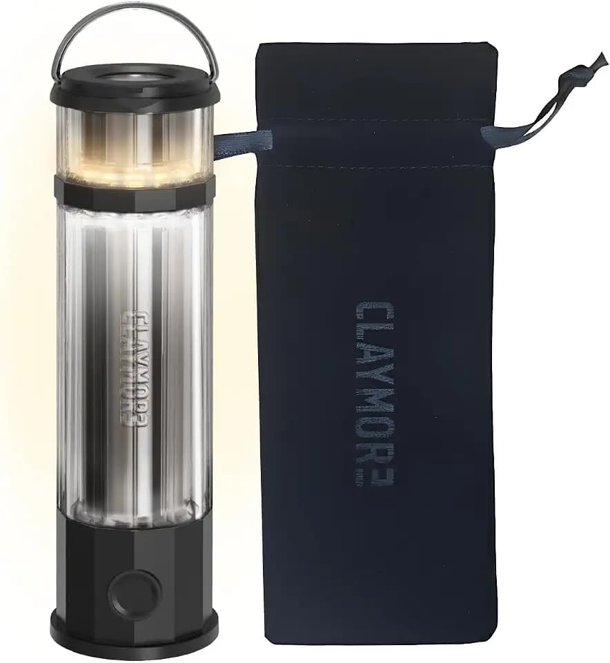 CLAYMORE CANDELLA Rechargeable LED Table Lamp, Stepless Dimmable Ambient Mood Light, 1800K Warm Candlelight Glow, 2100mAh Battery Cordless Lantern for Home Decor, Patio, Camping, Type-C Charging