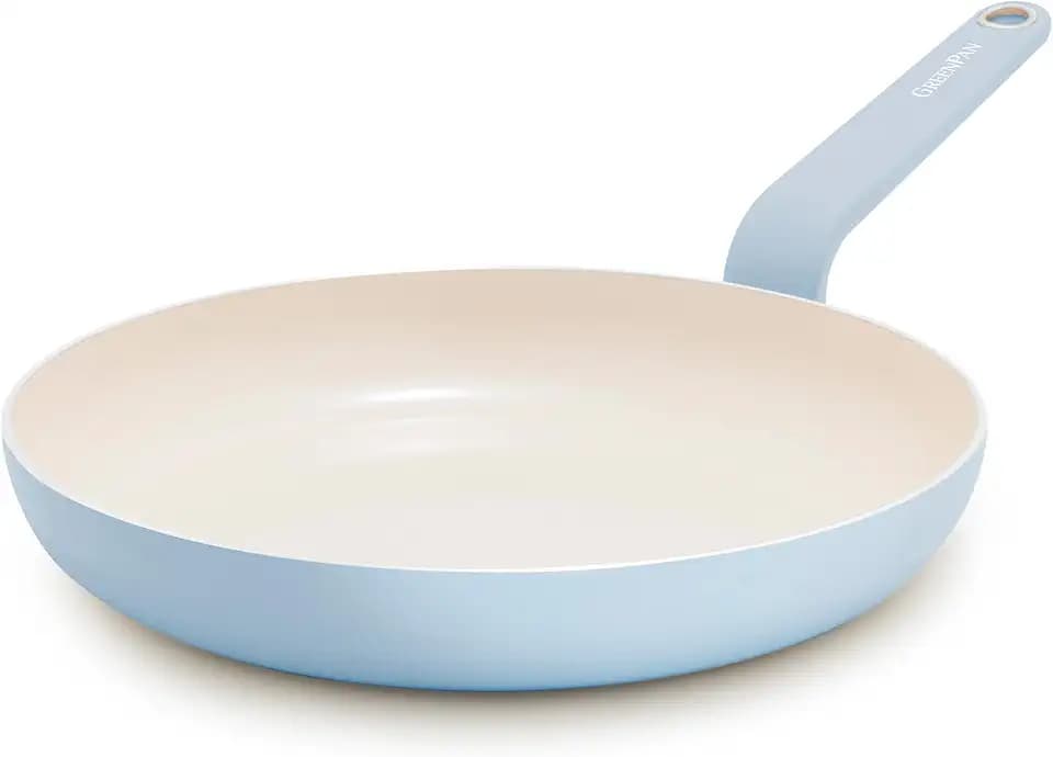 GreenPan Rio Advanced 10" Frying Pan Skillet, Ceramic Nonstick PFAS-Free, Induction Ready, Dishwasher and Oven Safe, Blue