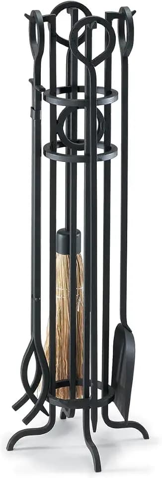 Pilgrim Home and Hearth 19004 Napa Forge Arts and Crafts Fireplace Tool Set, Black