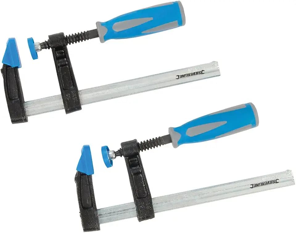 Silverline 590588 Schraubzwingen, 2-tlg. Satz 150 x 50 mm