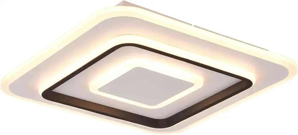 Reality Leuchten LED Deckenleuchte Jora R64293131, Metall Weiß matt, Kunststoff, inkl. 46 Watt LED, Fernbedienung