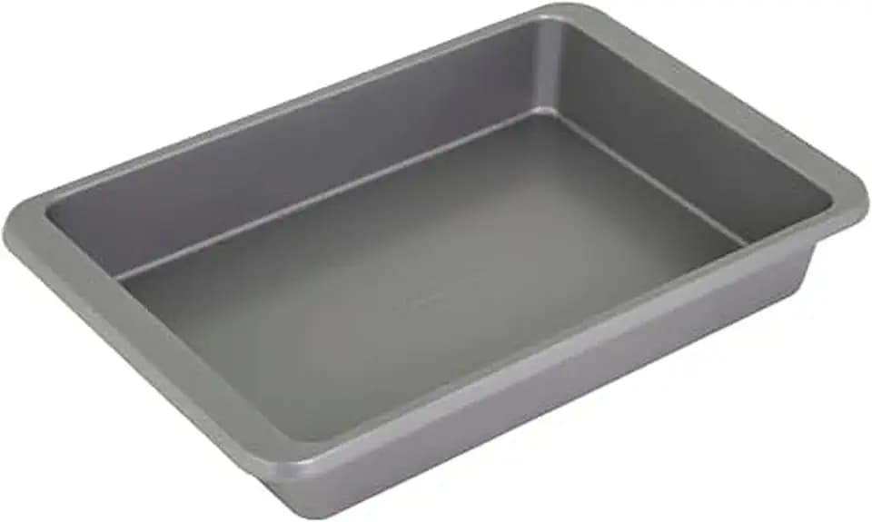 KitchenAid Nonstick Aluminized Steel Cake Pan, Dishwasher Safe, Contour Silver, 9 x 13 Inch