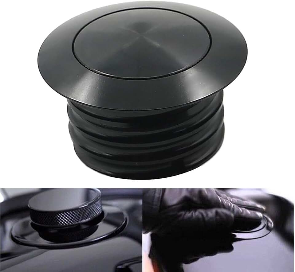 Aluminium Gas Heizöl Tankdeckel Motorradzubehör Für Harley Sportster 1200 883 XL883 XL1200 1996-2017 Schwarz
