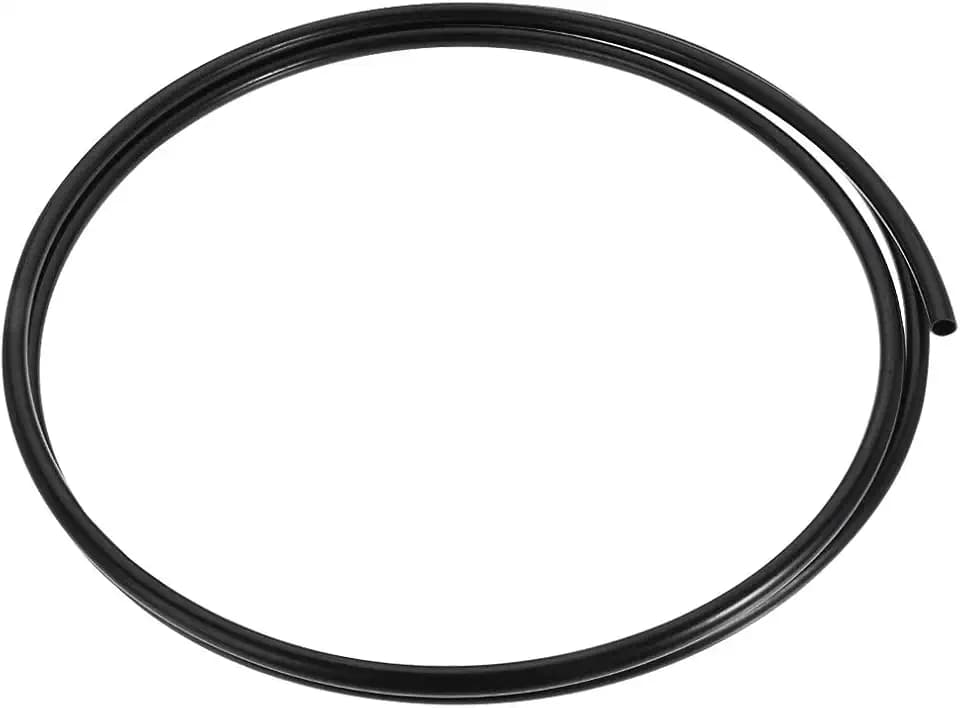 uxcell Nylon Line Hose Tube, 10mm(0.39") ID x 12mm(0.47") OD 3 Meter 9.8ft PA6 Nylon Tube Pneumatic Air Brake Tubing for Fluid Transfer Black