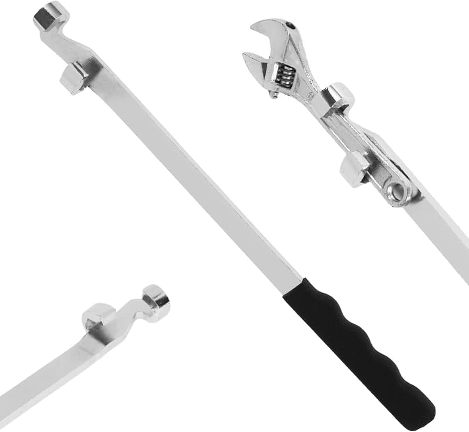 Wrench Extender Tool, Heavy Duty Steel 15.16 inches Long Extension Wrenches Bar Adaptor Wrench Extension Extra Leverage Torque Adaptor for Professional Mechanics DIY Handyman Tighten Nuts Bolts