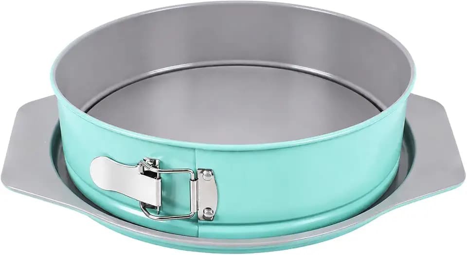 9" Springform Pan, Wide Handles, Groove-Seal, Nonstick, Mint Blue
