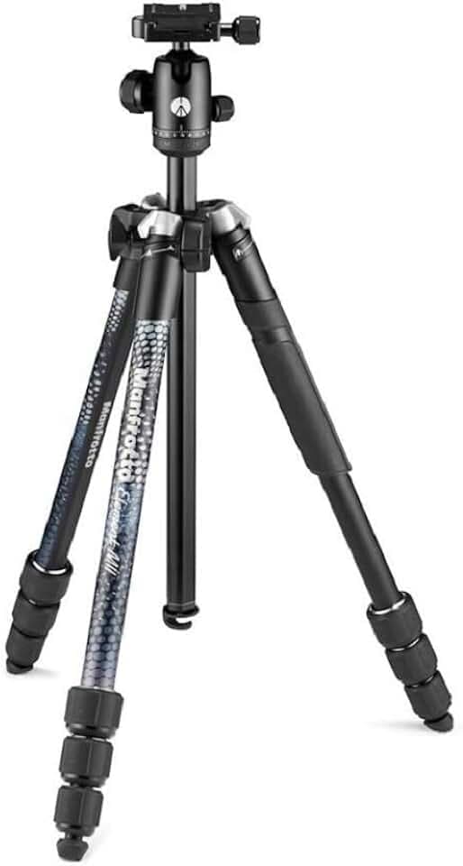 Manfrotto Element MII Kamerastativ, Aluminium Reisestativ mit Kugelkopf und Tragetasche, für DSLR, CSC und Kompaktkameras, Fotozubehör für Content Creation und Video-Blogs