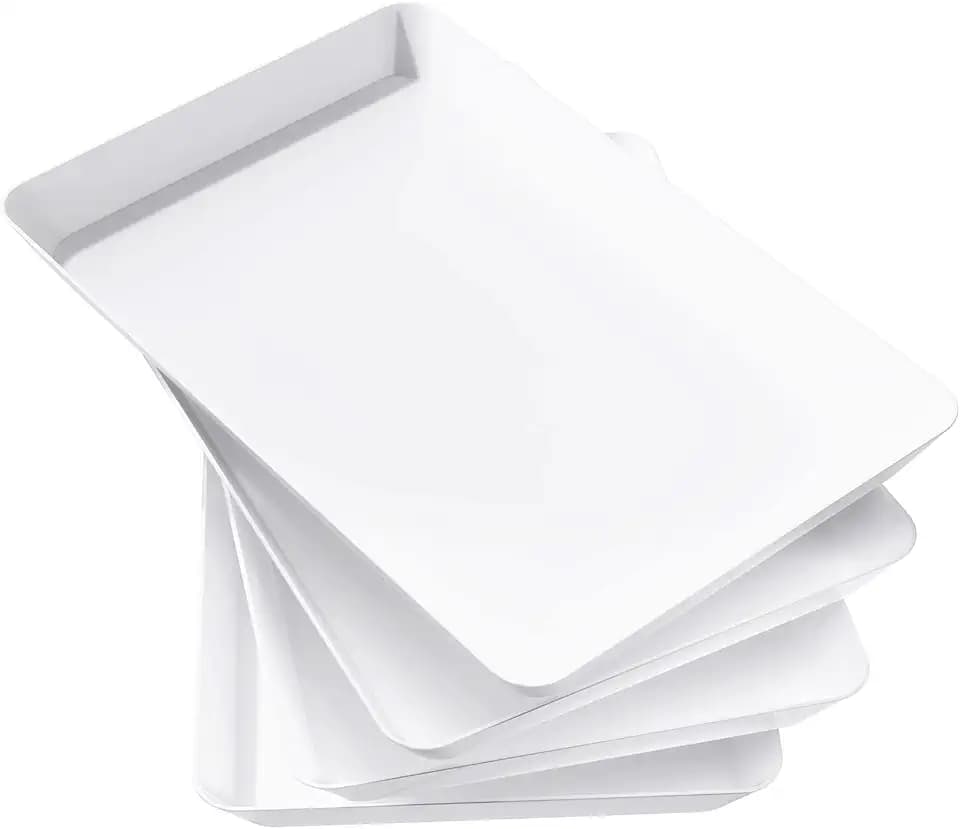 Lifewit 4 Pcs Large Serving Tray for Party, 15" x 10" Food Serving Platter