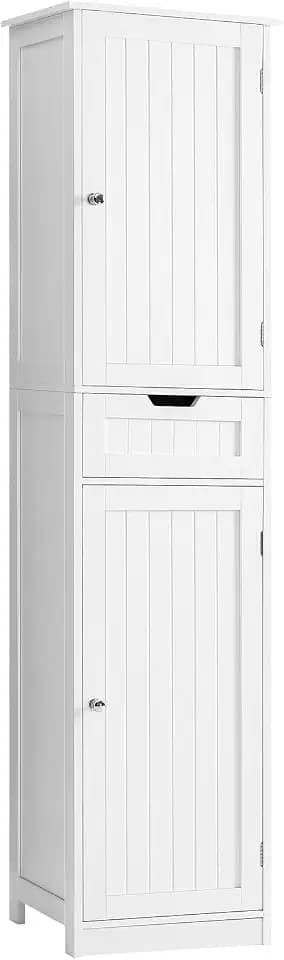 Iwell 66.9" Tall Bathroom Storage Cabinet with 2 Doors & 1 Drawer