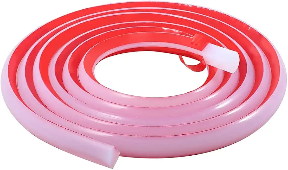1/2 Inch Flexible Quarter Round Molding, 9.8Ft Trim Molding with Self Adhesive for Wall Tile Edge Floor Corner, Staircase Cabinet Tub (Transparent)