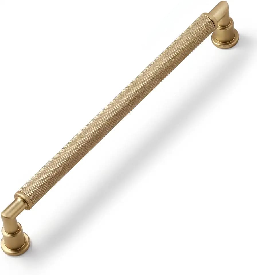 5 Pack Champagne Bronze Cabinet Pulls 7-9/16" Hole Center Knurled Drawer Pulls Bathroom Dresser Handles Hardware Bar Zinc Alloy