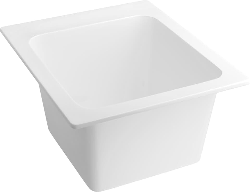 PROFLO PFLT1720D 20" Drop In Single Basin SMC Laundry Sink - White