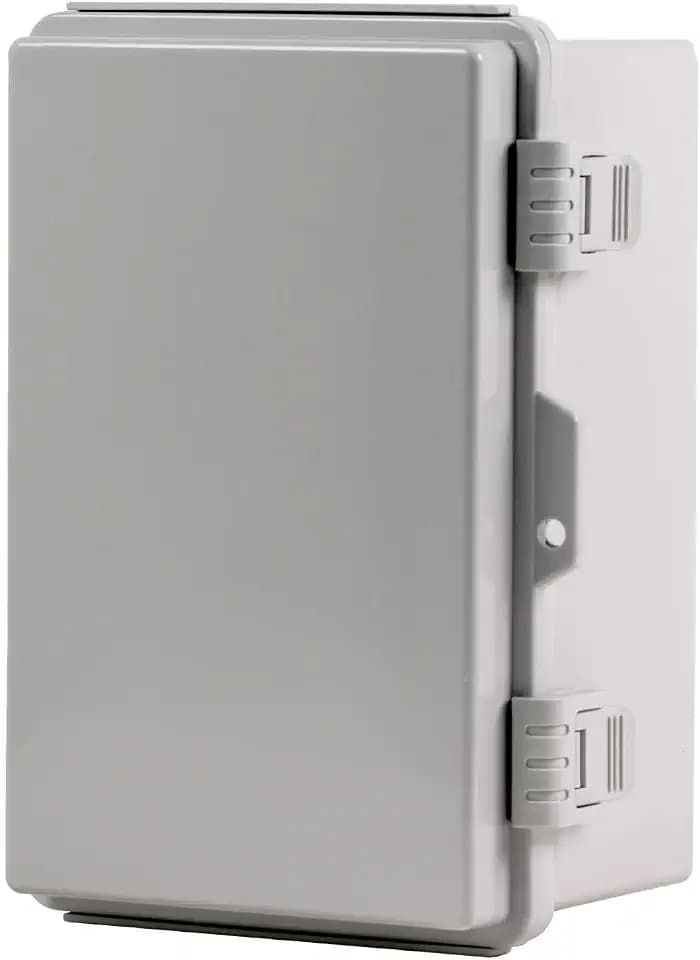 Newhouse Electric Gray Weatherproof Electrical Junction Box Polycarbonate NHWE-L with Hinged Cover NEMA