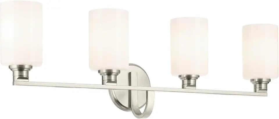 Kichler Gioe 4-Light Bathroom Vanity Light, Brushed Nickel