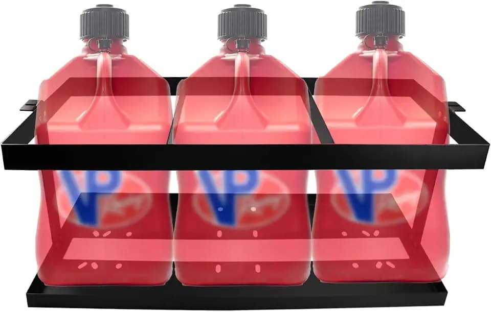 Gas Can 5 Gallon Fuel Container Holder,Fits Three 5 Gallon Gas Can,Compatible With VP Racing Fuel Jug 5.5 Gallon,VP Racing Fuel Jug,Gas Can Holder For Trailer(Holder Only)