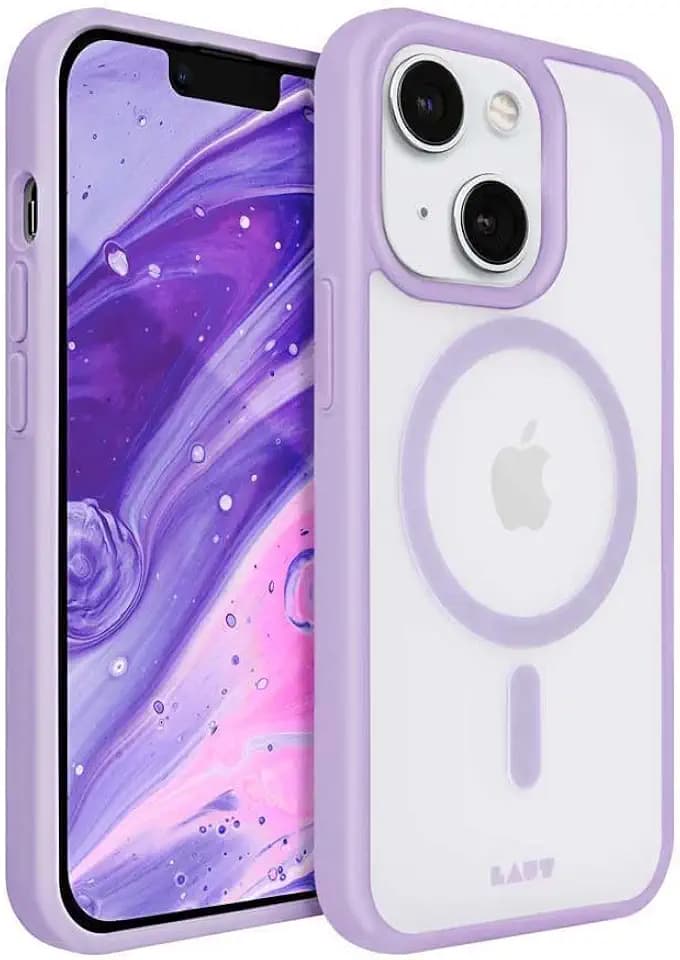 LAUT - HUEX Protect Hülle kompatibel mit MagSafe-Zubehör für iPhone 14 Plus (6.7") - Lavender