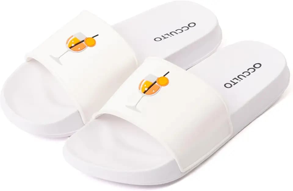 Occulto Damen & Herren Spritz Motiv Badelatschen 1er Pack (Model: Lou), Badeschlappen