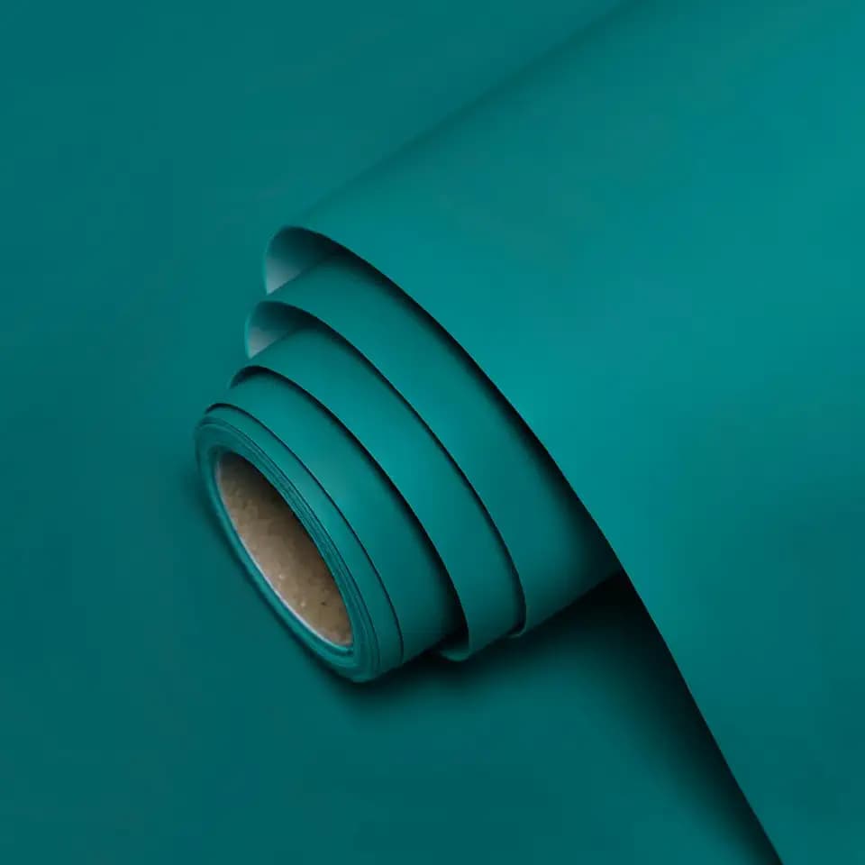 Teal Peel and Stick Wallpaper 15.7"x 1180" Solid Color Contact Paper Modern Self-Adhesive Waterproof Vinyl Wall Paper for Room Walls Cabinets Shelf Countertops