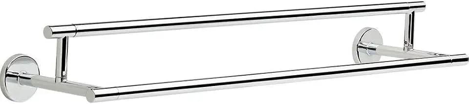 DELTA FAUCET 75925 Trinsic 24 in. Double Wall Mount Towel Bar Bath Hardware Accessory in Polished Chrome