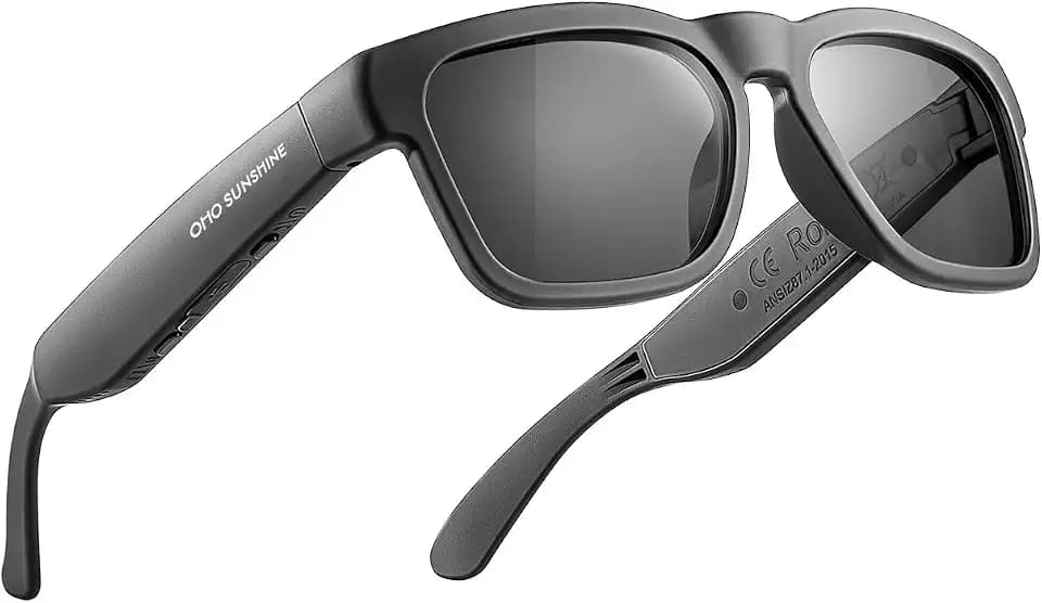OhO Open Ear Smart Glasses, UV400 Z87.1 Lightweight Bluetooth Sunglasses