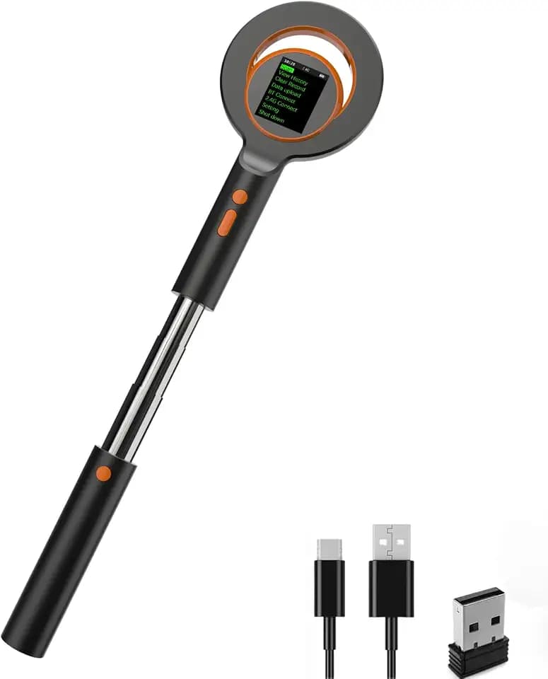 UHF Pet Microchip Scanner Scalable UHF RFID EMID Micro Animal Chip Reader with 1.77" High Brightness TFT Screen, 9000+ Records Storage Handheld Chip ID Scanner for Dog Cat Livestock Pet Shelter Vet