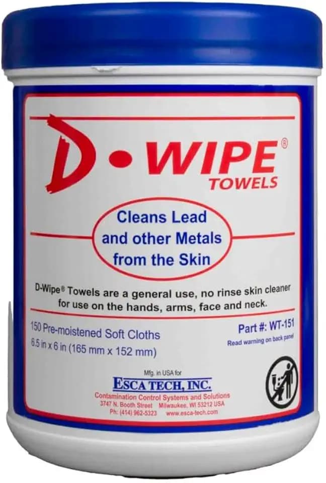 D-Lead D-Wipe Towels, Premoistened Lead-Removing Wipes (150 count)