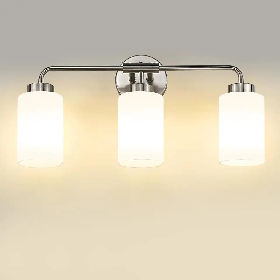 zeyu 21.6-Inch 3-Light Bathroom Lights Over Mirror Fixture, ZS62B-3W BN