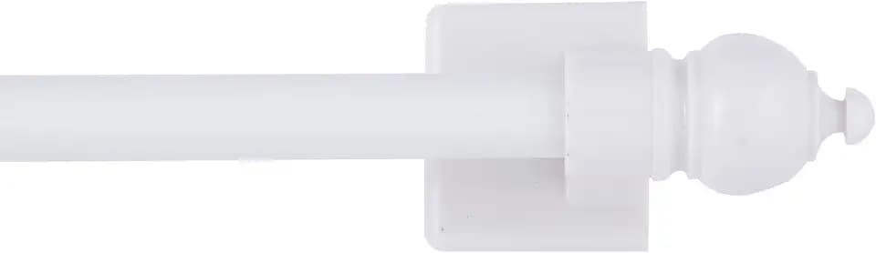 Kenney 7/16" Multi-Use Adjustable Petite Cafe Magnetic Rod, 16-28", White
