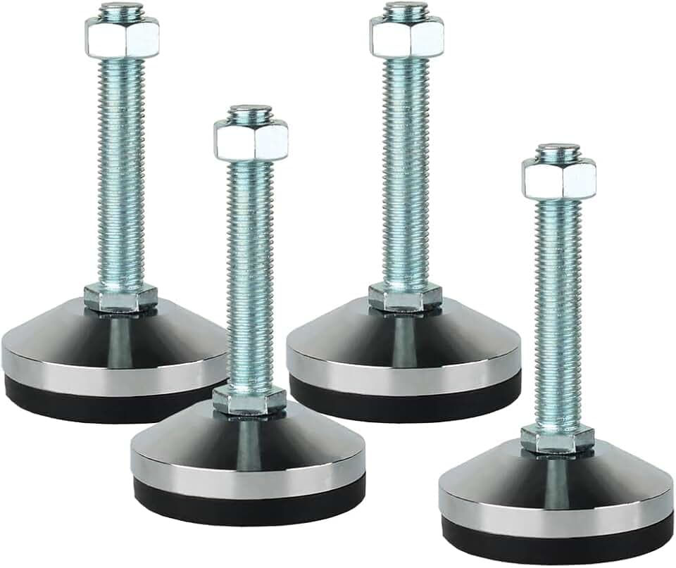 Heavy-Duty Leveling Feet, M16 Thread, Set of 4(Load Capacity 10400 lb)