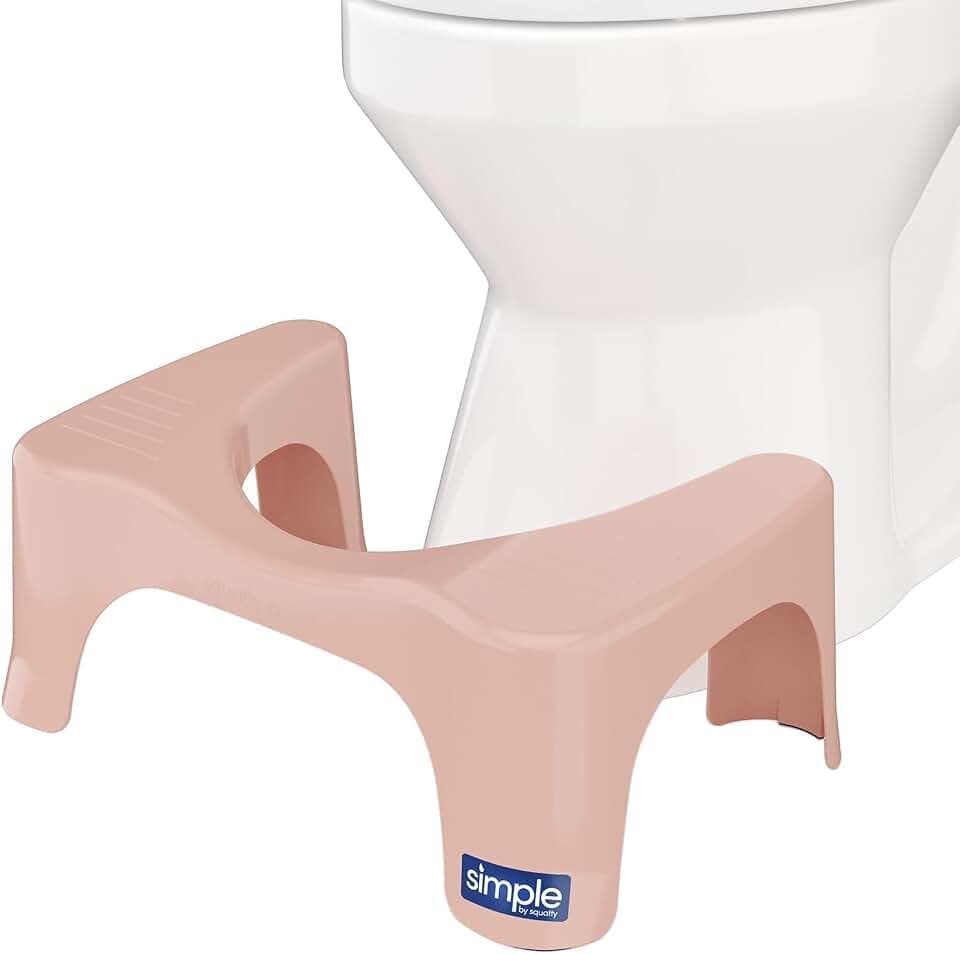 Squatty Potty Simple Curve Bathroom Toilet Stool 7 Inch - Clay