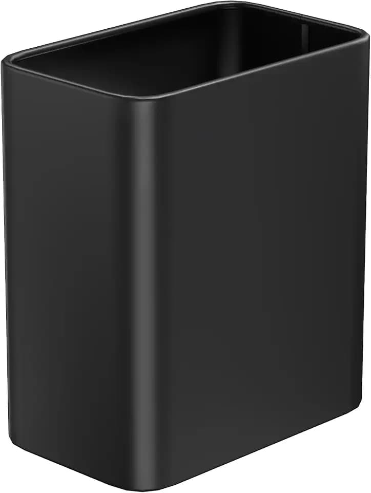 Cesun Small Bathroom Trash Can, 2.1 Gallons, Under Sink Wastebasket, Black