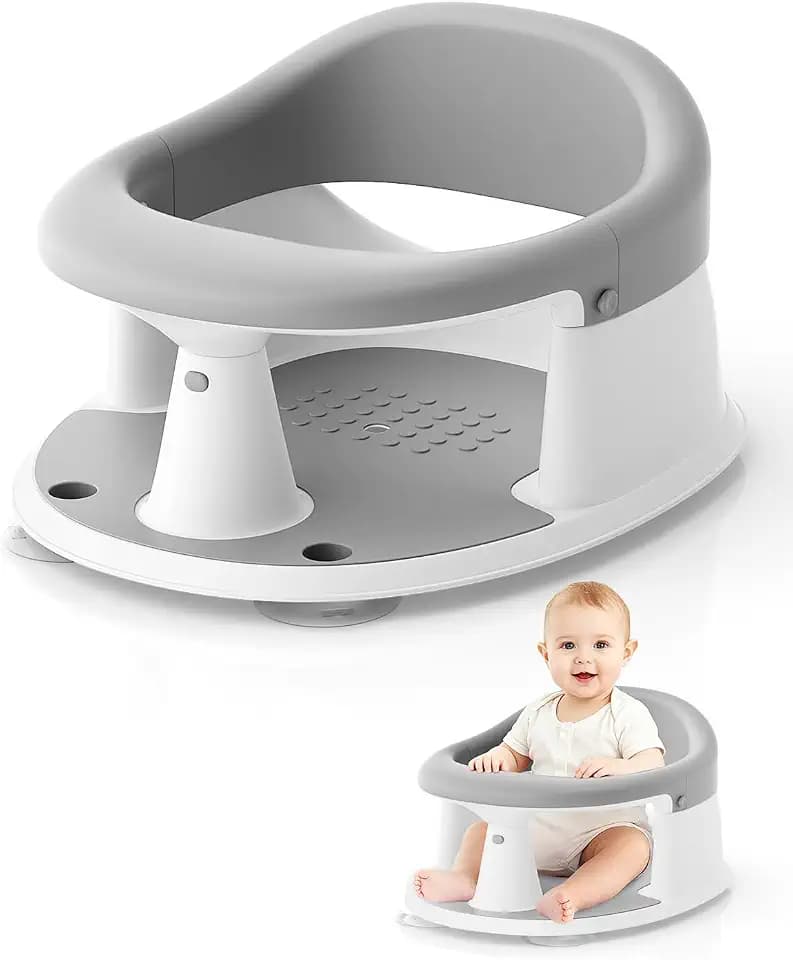 Baby Bath Seat for Babies 6 Months & Up, Bath Seats for Babies Sitting Up, Open Design, Non-Slip, Compact Toddler Bath Seat.