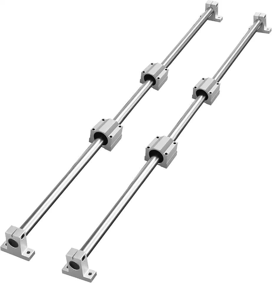 VEVOR Linear Rail Slide SFC20-1000mm 2 PCS 39.4 in/1000mm SFC20 Guide Rails 4 PCS SC20 Slide Blocks 4 PCS Rail Supports Linear Rails and Bearings Kit for Automated Machines CNC DIY Project
