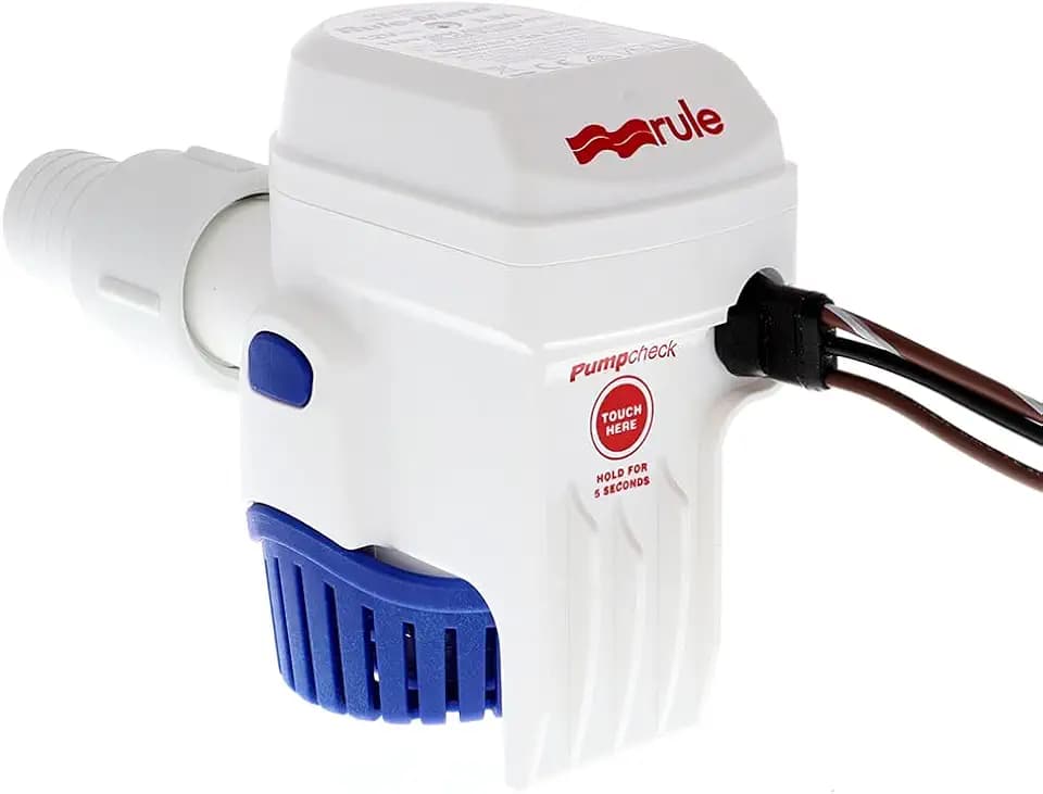 Rule-Mate Automatic Submersible Bilge Pumps 12V RM500B- 500GPH with Auto Sense Intelligence - Thermal Cut-Off & Backflow Prevention - Compact Design for Boats - Easy Install Threaded Discharge