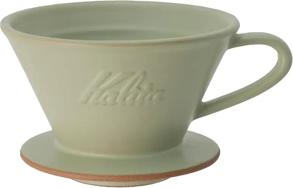 Carita Coffee Dripper Mino Ware High Heat Retention Pottery For 2-4 People, DACHI & Kalita Pistachio #02109 Wave Series, Made in Japan, Drip Equipment, For 2 People, For 4 Cups, Porcelain, Stylish,