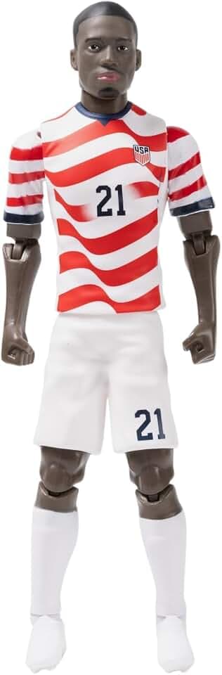 Sockers Banbo Toys 2026 USMNT Tim Weah Home Jersey 8" Collectible Soccer Action Figure