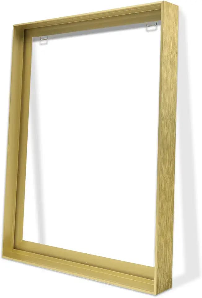 ARTGOW Metal Floating Frame for 30"x40" Canvas Oil Paintings, DIY Canvas Frame with 1.5" Deep, Floater Frames for Prints Wall Art/Portrait/Landscape Living Room Bedroom Kitchen Decor (Gold)