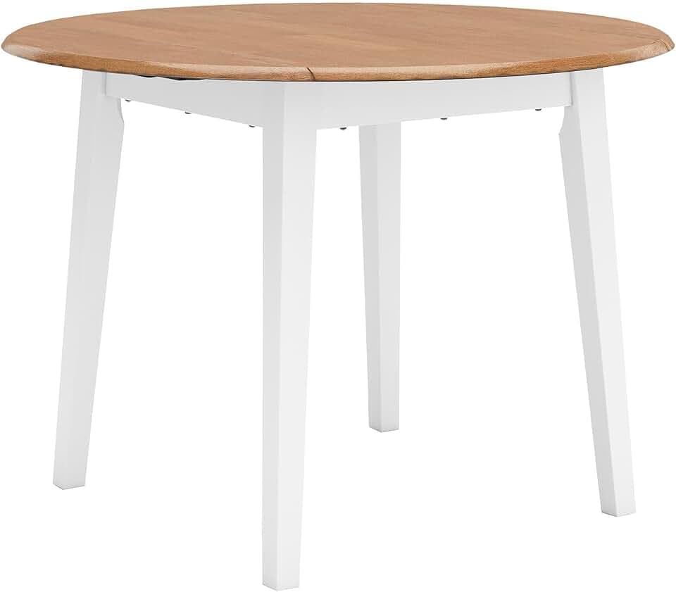Signature Design by Ashley Gesthaven Drop Leaf Dining Table, Natural/White