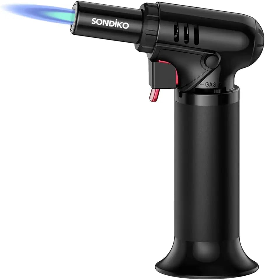Sondiko Butane Torch, Refillable Soldering Torch with Visible Fuel Window